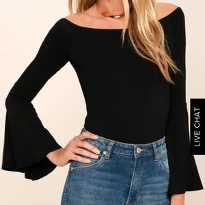 Lulus flare sleeve off shoulder top